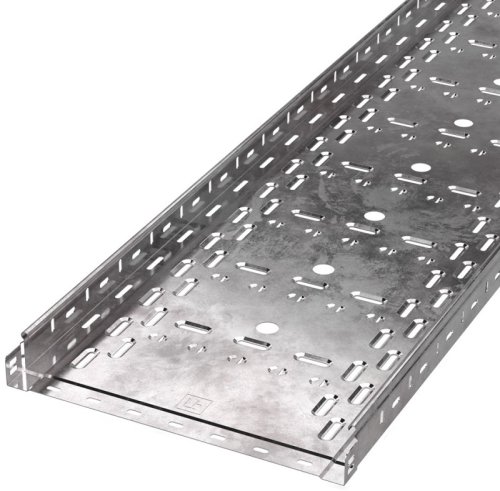 Лоток перфорированный Промрукав Стандарт 400х50х3000 сталь 1,0мм фото Лоток перфорированный Промрукав Стандарт 400х50х3000 сталь 1,0мм картинка